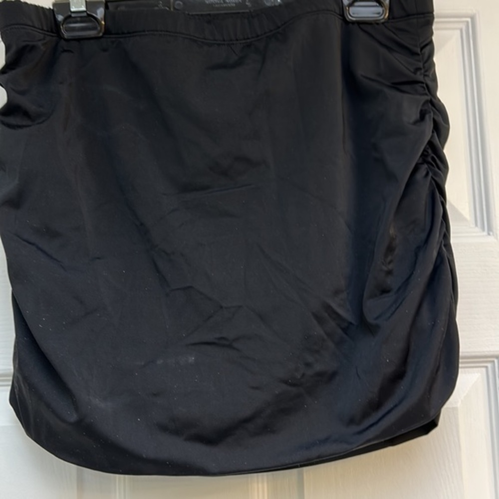 SWIMSUITS FOR ALL SHIRRED HIGH WAIST SWIM SKIRT-Size 12